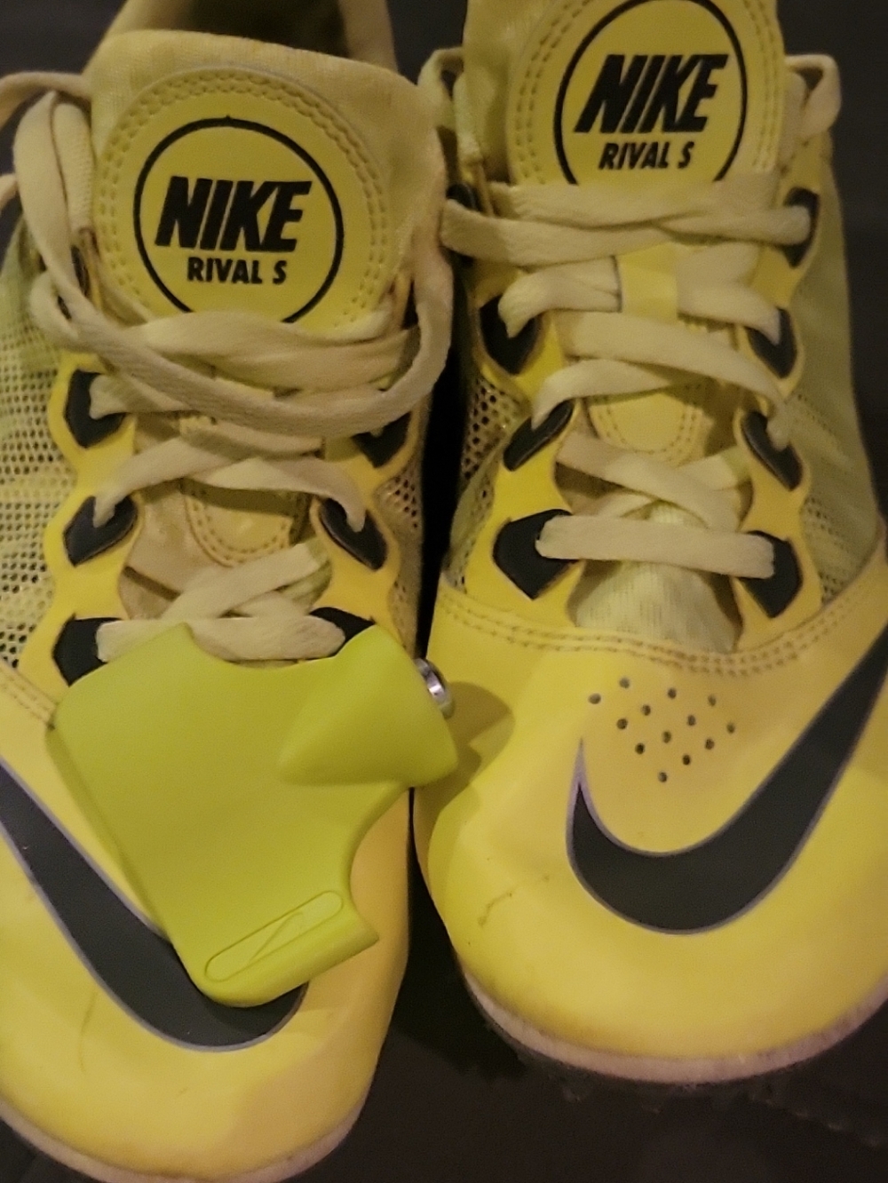 Nike Yellow and Black Rival S Athletic Cleats